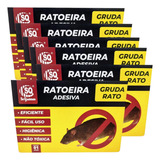 Cola Pega Gruda Rato Ratoeira Adesiva Armadilha Kit Com 6