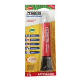 Cola Pegamil 51g Tecido Papel Madeira Couro Plástico 3 Unid 