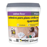 Cola Piso Vinílico Quartzolit Weberfloor Adesivo Balde 4kg