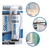Cola Silicone Acético Branco Vedação Pias Box Banheiras Cozinha 50g Tekbond