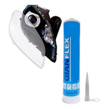Cola Silicone Veda Lente Farol Carro Original Gianflex Preto