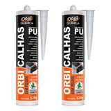 Cola Veda Calhas Rufos Madeira Metal Orbi Pu Cinza Kit Com 2