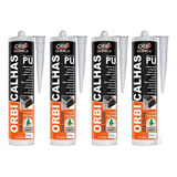 Cola Veda Calhas Rufos Madeira Metal Orbi Pu Cinza Kit Com 4