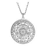 Colar 7 Arcanjos Pentagrama Amuleto Sorte Proteção Talismã