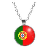 Colar Bandeira Do País Portugal Unissex