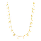 Colar Chocker Estrela Lua E Coração Semijoia Banho De Ouro