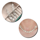 Colar Choker Florzinha Margarida Folheada A Ouro 18k