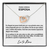 Colar Corações Presente Esposa Namorada Com Mensagem E Caixa