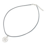 Colar Cordão Estrela Pentagrama Wicca Gótico Supernatural