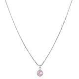 Colar Cordao Ponto De Luz Rosa Folheado Prata 925