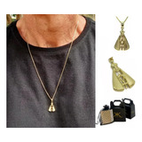 Colar Corrente Masculino Nossa Senhora Aparecida Ouro18k