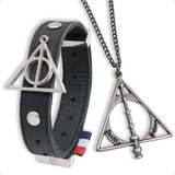 Colar Corrente Relíquias Da Morte Harry Potter All Black