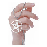 Colar De Aço Inoxidável Pentagrama