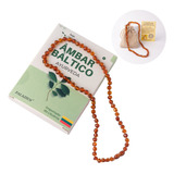 Colar De Âmbar Original Com Certificado Infantil Para Bebe