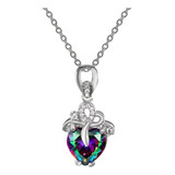 Colar De Diamantes Em Forma De Coração Com Pingente S Love E