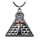 Colar Egito Pingente Pirâmide Ankh Amuleto