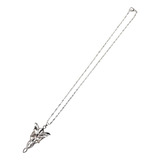 Colar Estrela Vespertina De Arwen Senhor Dos Anéis Prateado