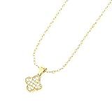 Colar Feminino Banhado A Ouro 18K Com Pingente Trevo Cravejado De Zircônia Corrente 45 Cm Extensor De 5 Cm Gargantilha Choker Antialérgico Pingente Da Sorte E Proteção Hipoalergênico Inspiração Joia E Grife Moda Dos Famosos Virginia