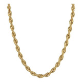 Colar Feminino Corda 50 Cm Ouro 18k Cordão Baiano Promoção
