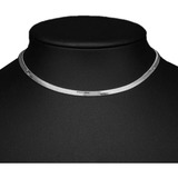 Colar Feminino Gargantilha Choker Laminada Folheado A Prata