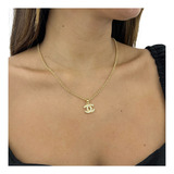 Colar Feminino Moeda Antiga Banhada A 20 Camadas De Ouro 24k