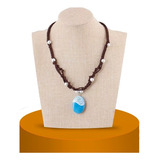Colar Gargantilha Da Princesa Moana Pedra Oceano Disney