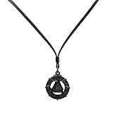 Colar Masculino Cordão De Couro Odin Preto
