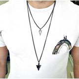 Colar Masculino Corrente Ponta Flecha Tribal 3d Viking