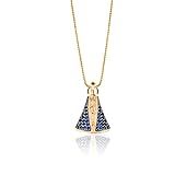Colar Nossa Senhora Aparecida Zircônia Azul Banhado à Ouro