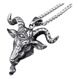 Colar Pentagrama Baphomet 3d Bode Goat Em Aço Inox Oferta