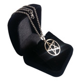 Colar Pentagrama Estrela 5 Pontas Wicca Cordão Fino 70cm