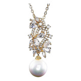 Colar Pérolas Folheado Ouro 18 Cristal Modelo Swarovski C688