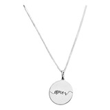 Colar Pingente Medalha Amor Prata Legítima 925
