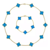 Colar Pulseira Kit Folheados Ouro Amarelo 18k Onix