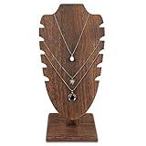 Colar Sem Colar Suporte De Exibição De Cavalete Mooca Vários Colares De Busto Suporte De Joia De Inclinação Ajustável 17 78 Cm L X 13 97 Cm P X 33 75 Cm A Marrom 7 W X 5 1 2 D X 13 3 4 H 1