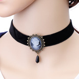 Colar Veludo Camafeu Katherine Pierce The Vampire Diaries