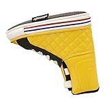 Colaxi Golf Putter Headcover Capa Protetora Tênis Novidade Em Forma Portátil Unisex Golf Blade Putter Covers Capa De Cabeça De Golfe Para Todas As Marcas AMARELO