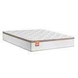 Colchão Casal Molas Ensacadas Real 138x188x27cm Branco Bege Suporta Até 130Kg Por Pessoa
