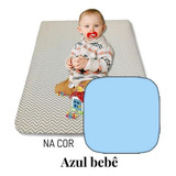 Colchão Colchonete De Bebê Infantil Com Zíper 90x60 Azul Bb