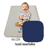 Colchão Colchonete De Bebê Infantil Zíper 90x60 Azul Marinho