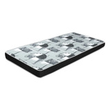 colchao branco preto solteiro 188cm espuma moveis