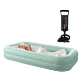 Colchão Inflável Cama Juvenil Infantil Veludado Bomba Intex