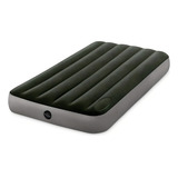 Colchão Inflável Intex 64761 Solteiro Cor Verde De 99cm X 191cm X 25cm