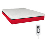 Colchão Magnético King 1 93x2 03 Massageador Cromoterapia Energia Bio Quântica Infra Vermelho Anti Germes 30 Cm Altura