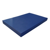 Colchão Mini Berço Moisés Impermeável Couro Azul 38x88cm