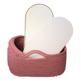 Colchão Oval E Base Mdf 6mm Para Fazer Moisés Crochê 35x65cm