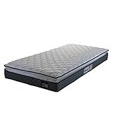 Colchão Solteiro Espuma D33 Pillow Top Millenium 88x188x19cm Cinza Branco Hellen Suporta Até 120kg Por Pessoa
