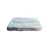 Colchonete Cama Azul Para Cachorro Pet Grande 100 X 75 Cm Toque Macio Lavável C Zíper Enchimentos Removíveis Confortável Base Antiderrapante Fácil De Limpar