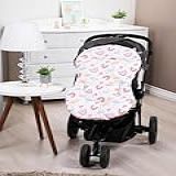 Colchonete Capa Forro Dupla Face Super Macio Para Carrinho Bebê 100- Algodão Várias Estampas -ARCO IRIS ROSA-