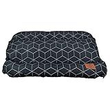 Colchonete Para Cachorro Mabuu Grande GG Geométricas Preta